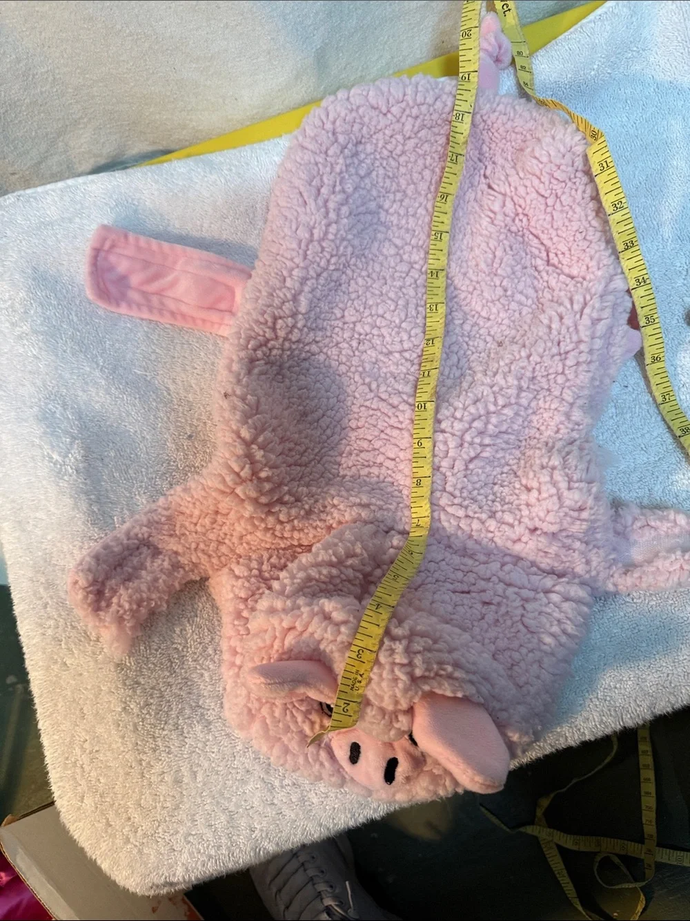 Dog Coat/costume Plush Pink Pig Hooded